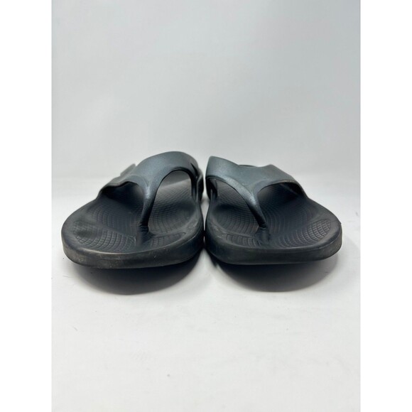 OOFOS Recovery Sandals US Mens 13 Black Flip Flop Thong Graphite Shoes main image 6